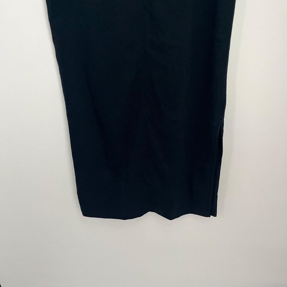 NWT Everlane The Luxe Cotton Side Slit Black Short Cap Sleeve Tee Dress Small S - Picture 5 of 10